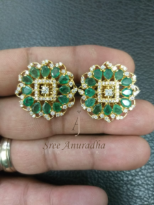 Diamond N Emerald tops // 1.2 carat diamonds