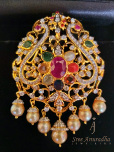 Navratan Diamond pendent